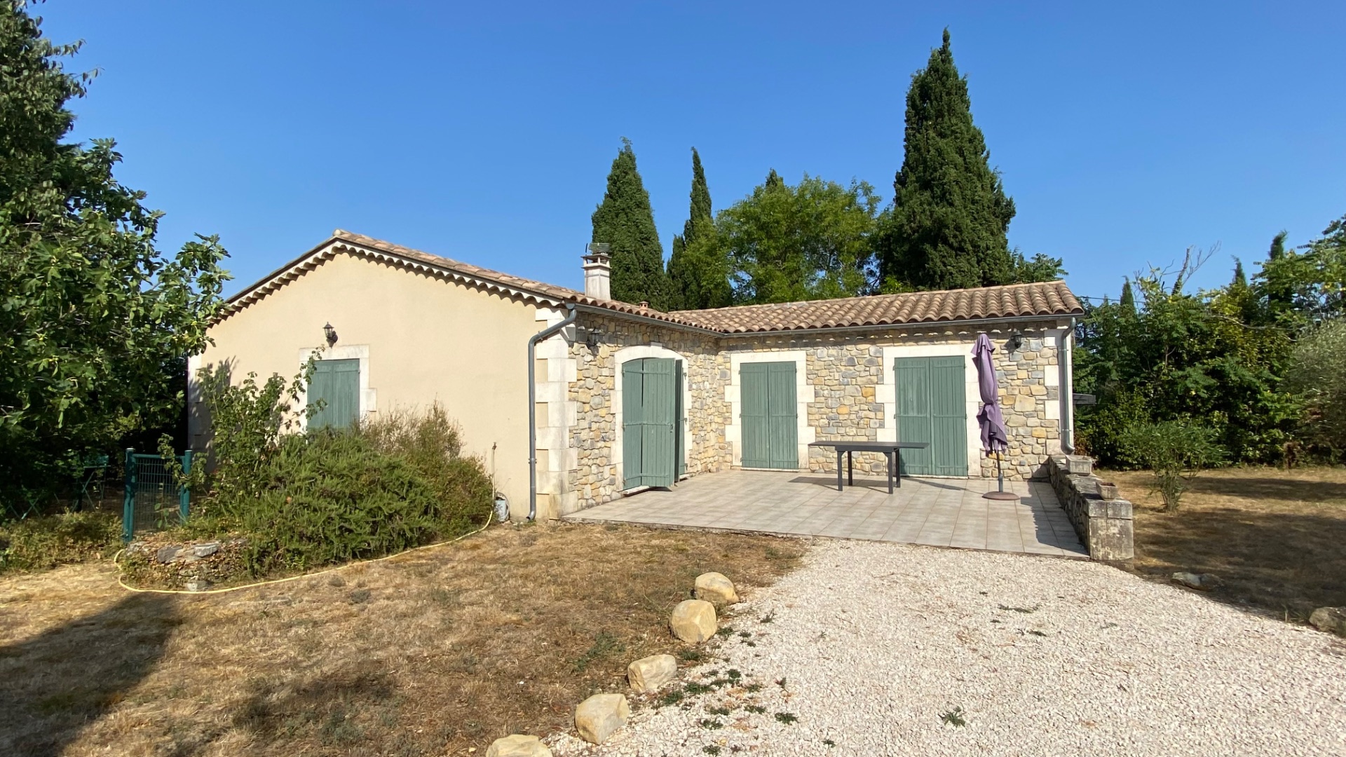 Jardin d'Élise, notre logement à notre arrivée